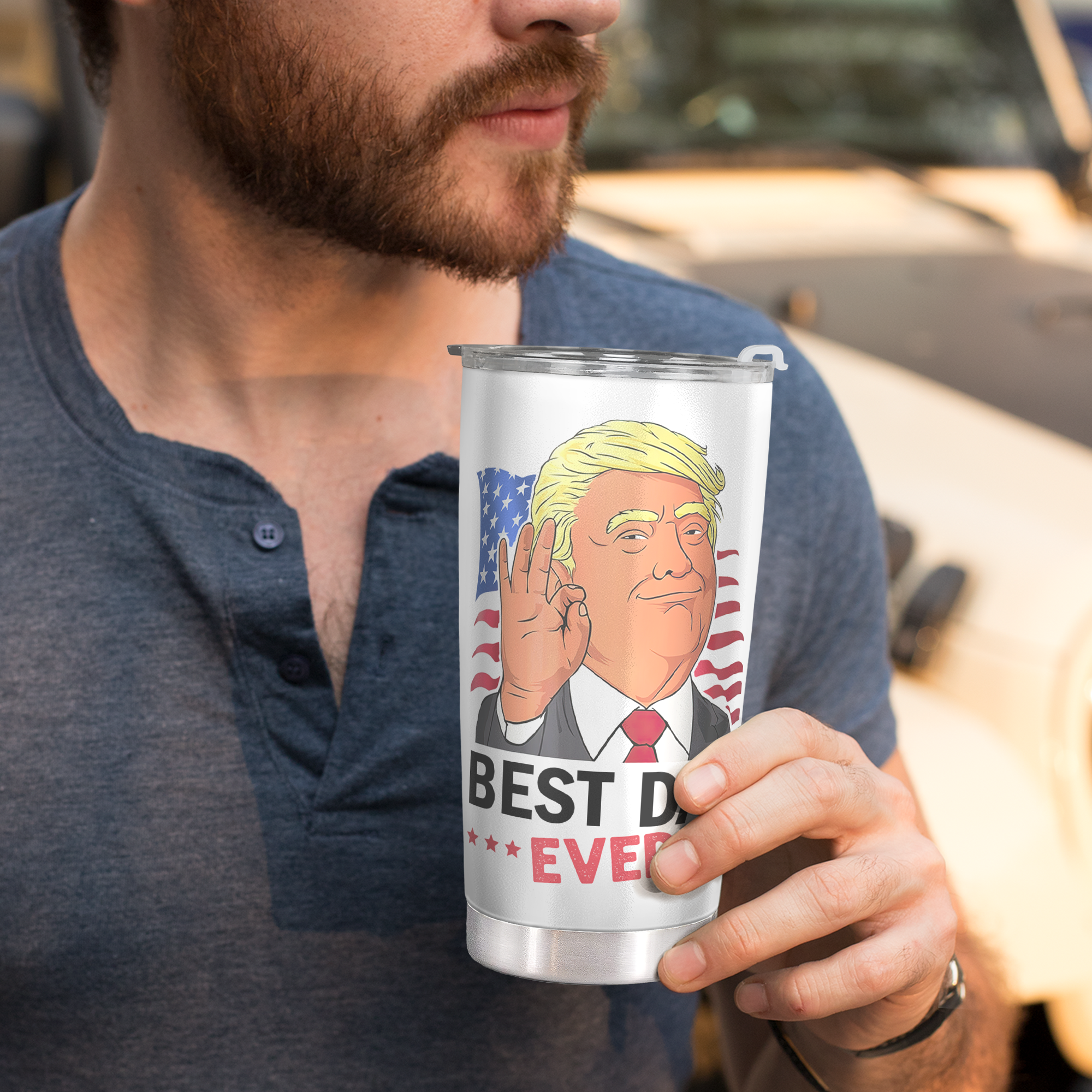 Best Dad Ever Gifts, Trump Dad Tumbler, Fathers Day Gift For Him - GB-TL05