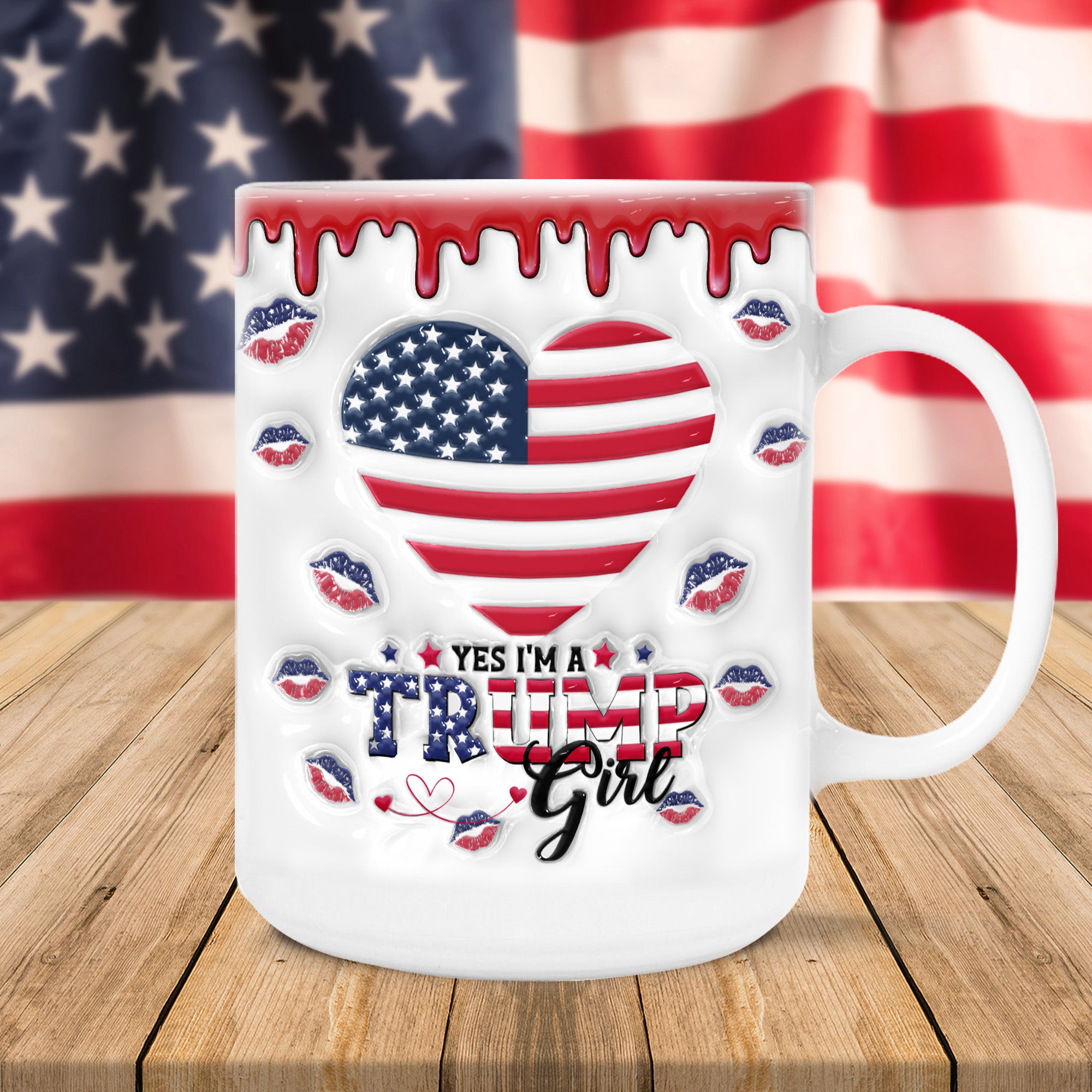 Yes, I'm A Trump Girl 3D Inflated Effect Printed Mug - M27UP