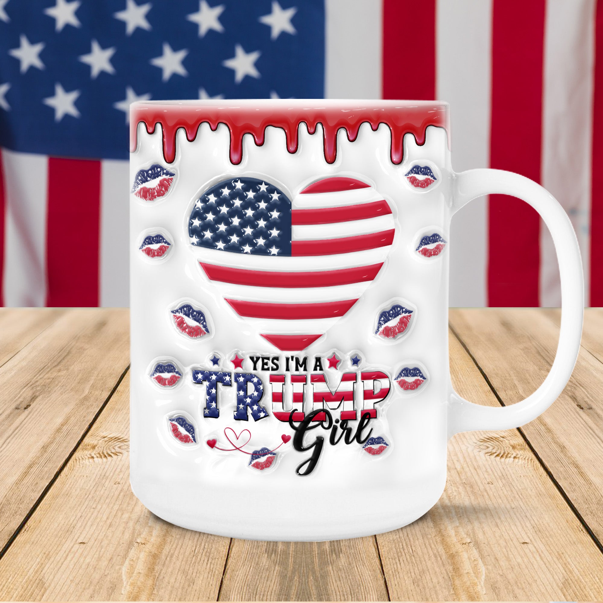 Yes, I'm A Trump Girl 3D Inflated Effect Printed Mug - M27UP