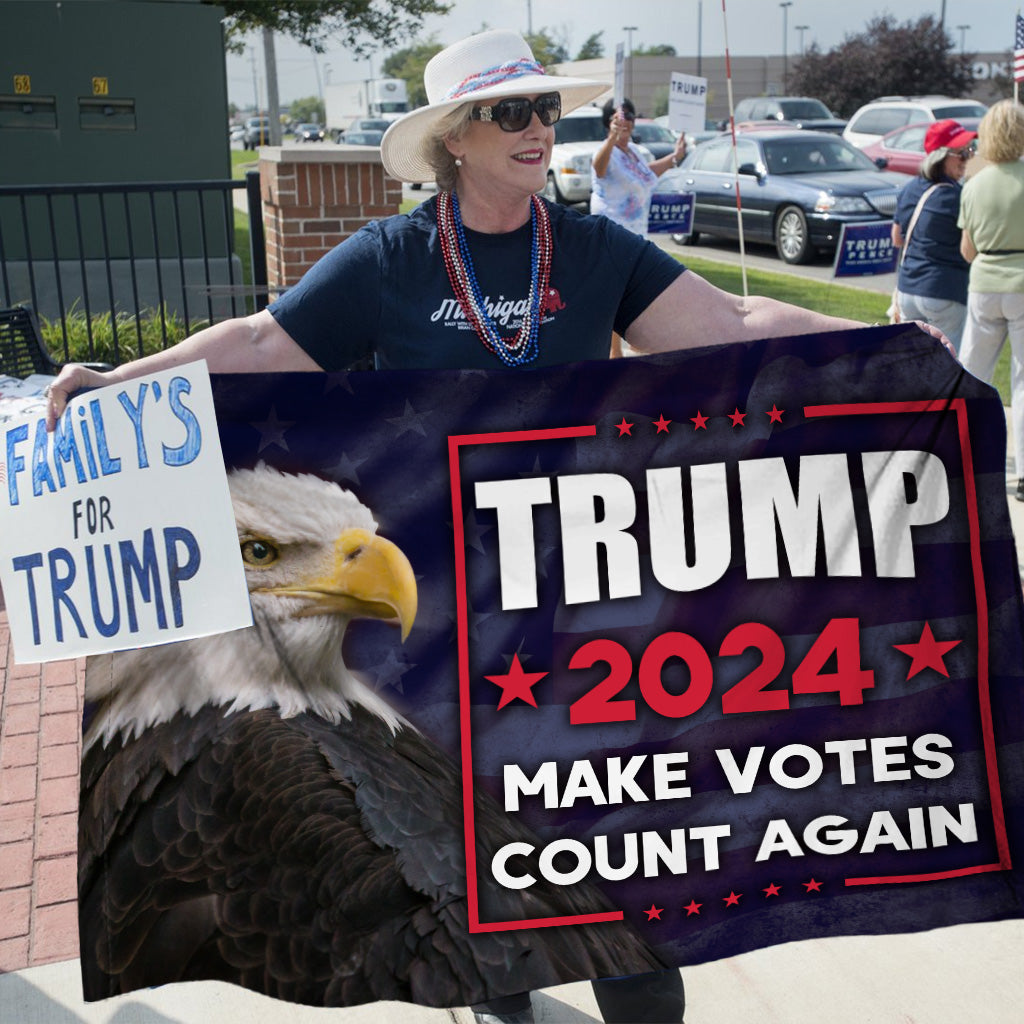 Trump 2024 Make Votes Count Again Flag - GB-HF05