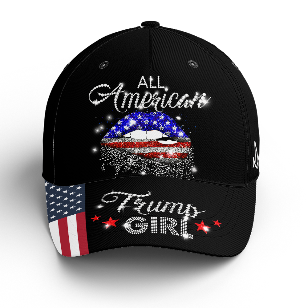 Womens All American Trump Girl All Over Print Classic Cap - C36UP