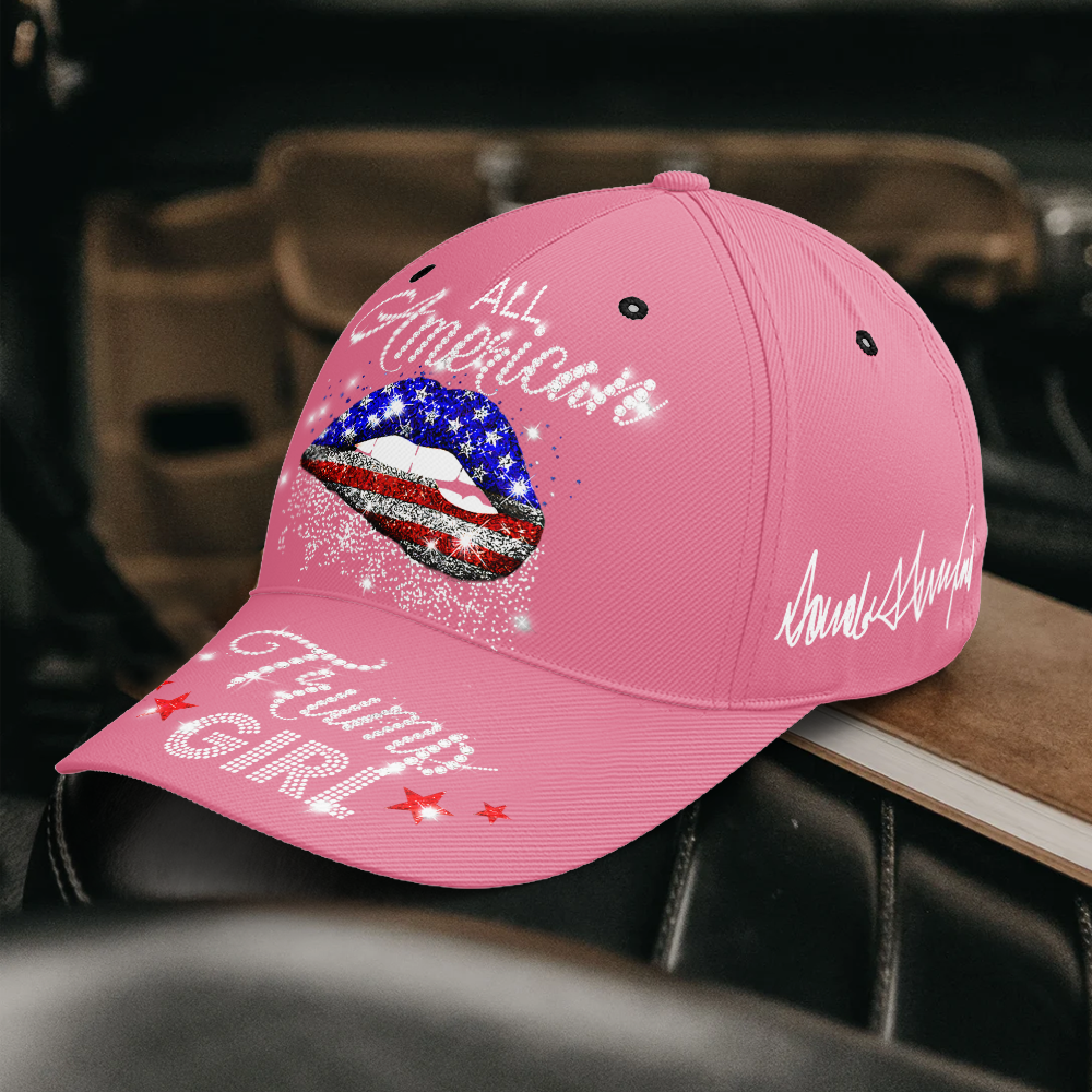 Womens All American Trump Girl All Over Print Classic Cap - C36UP