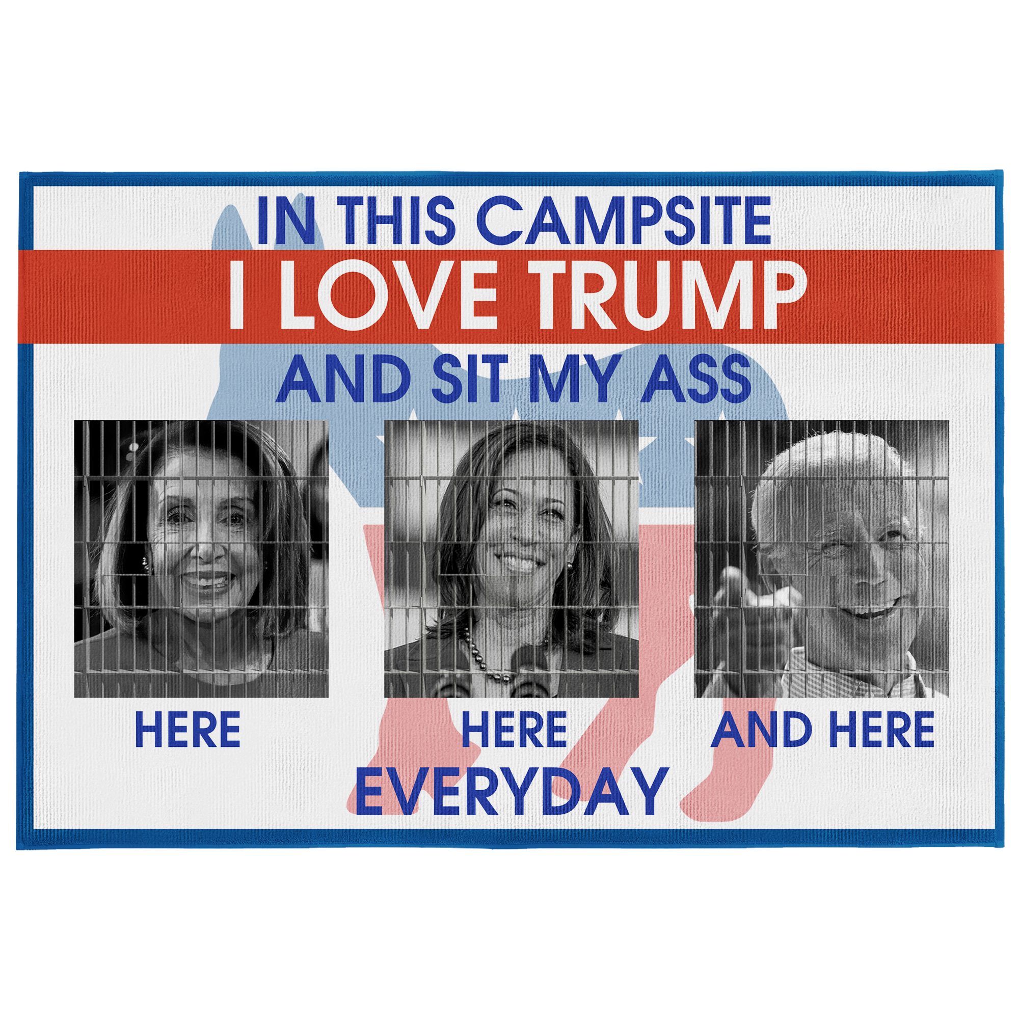 In This Campsite, We Love Trump Patio Mat, Patio Rug - GB-R01