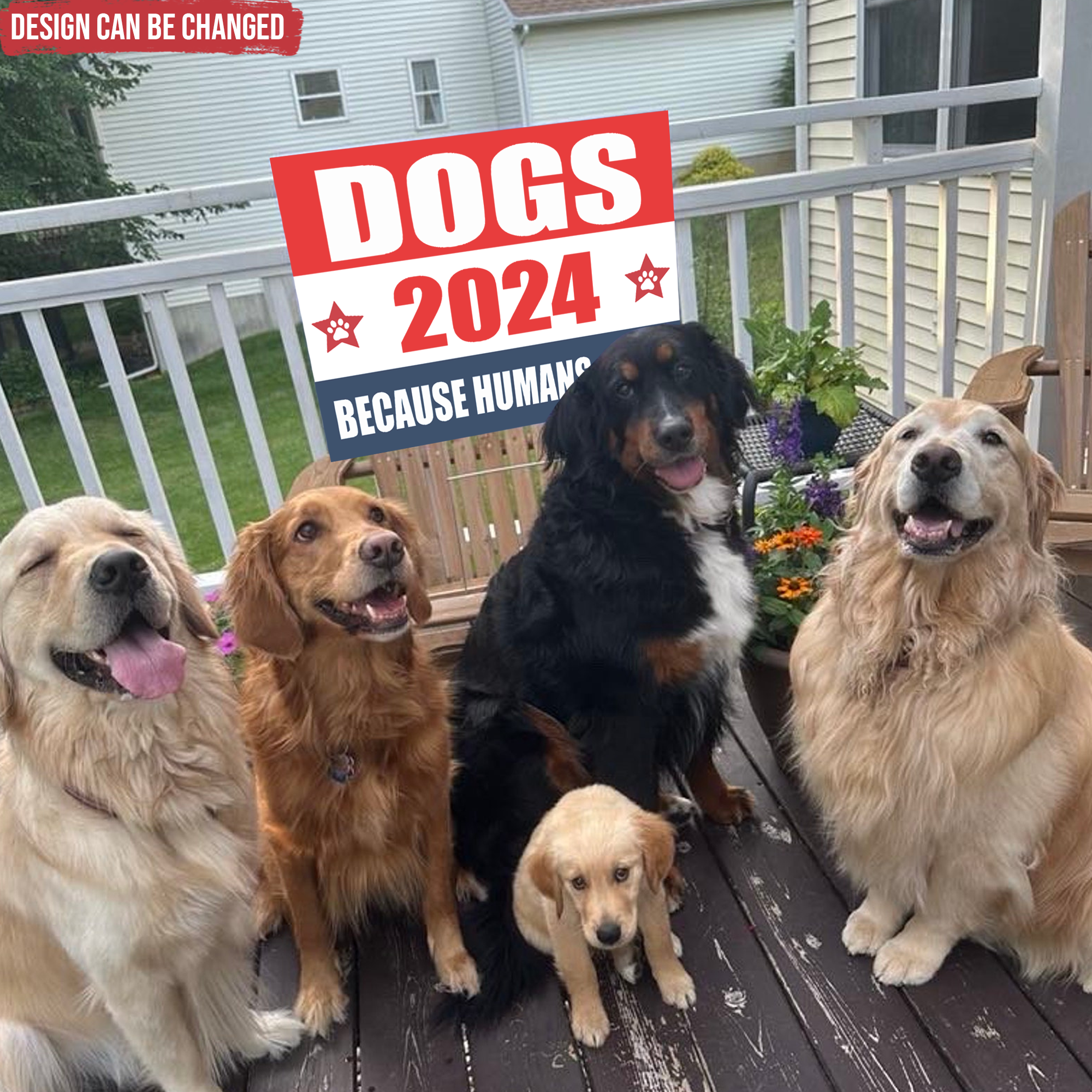 Dogs 2024 Because Humans Suck Yard Sign - YS30UP