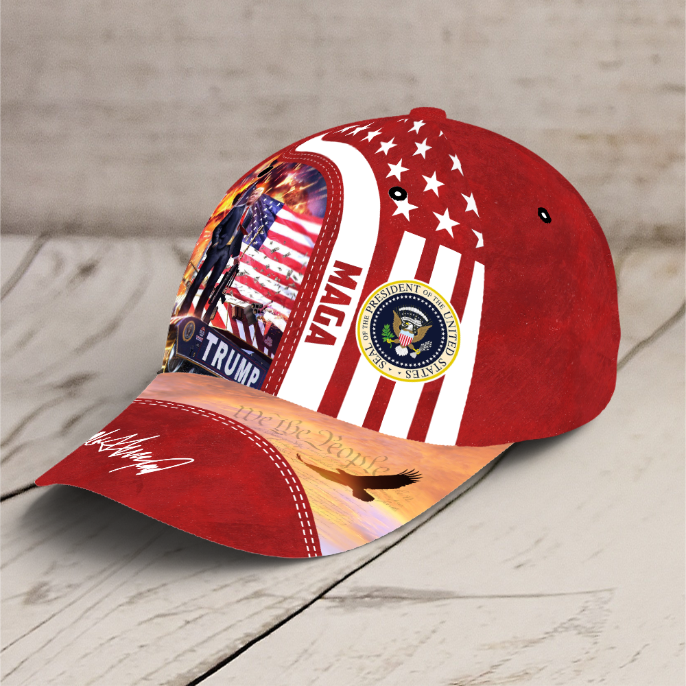 Make America Great Again, Trump Signature All Over Print Classic Cap - C04UP