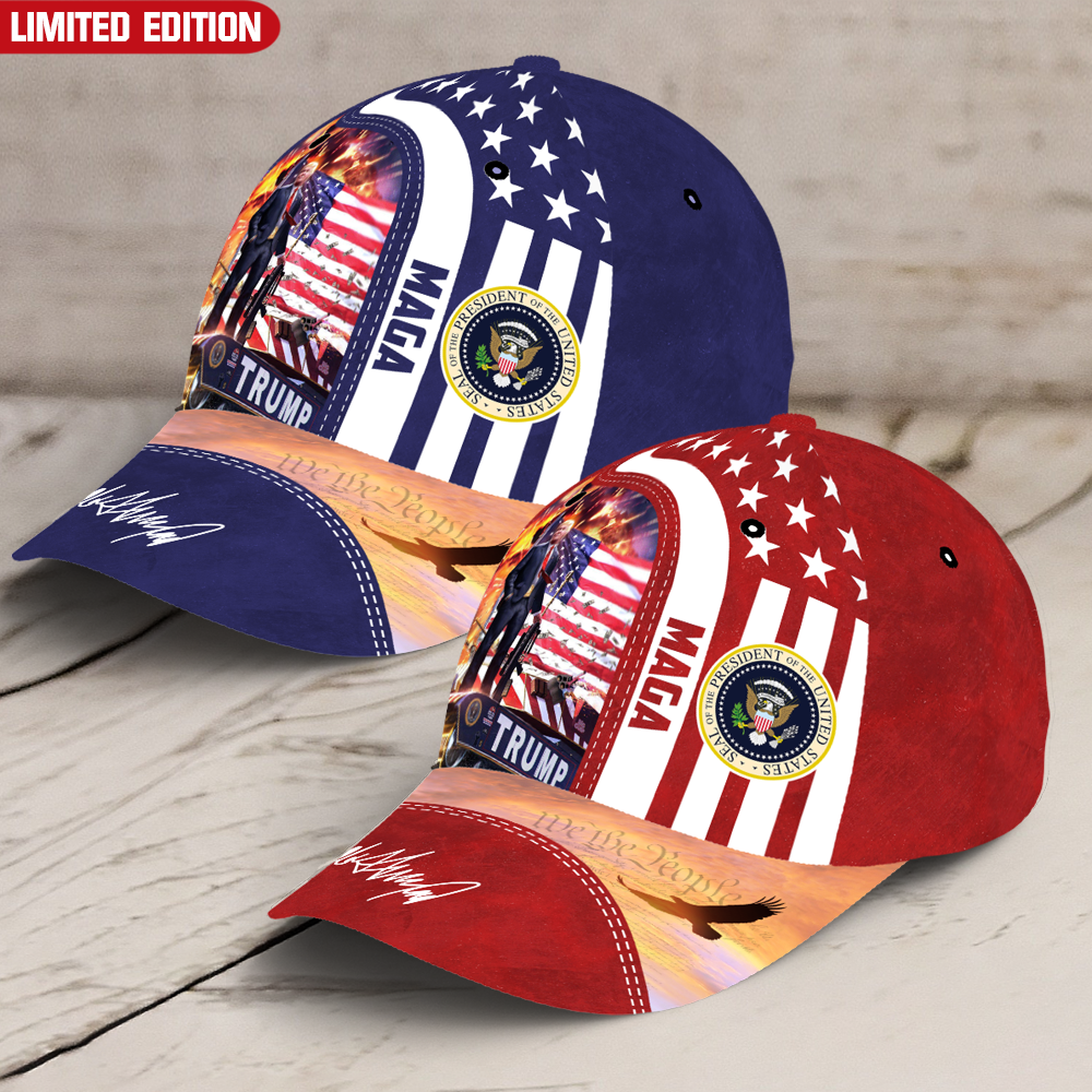 Make America Great Again, Trump Signature All Over Print Classic Cap - C04UP