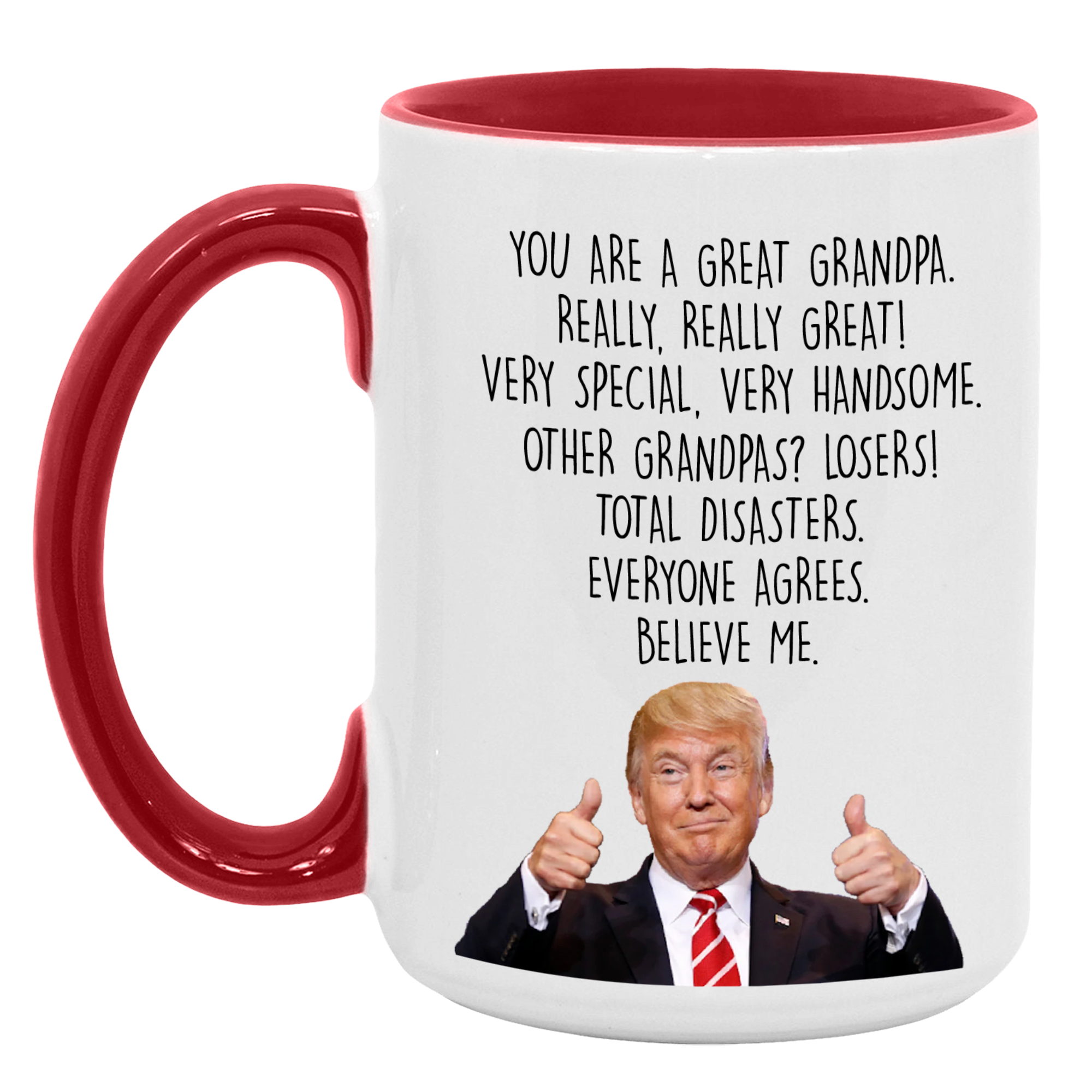 Trump Grandpa Mug, Funny Fathers Day Gift for Grandpa - M07