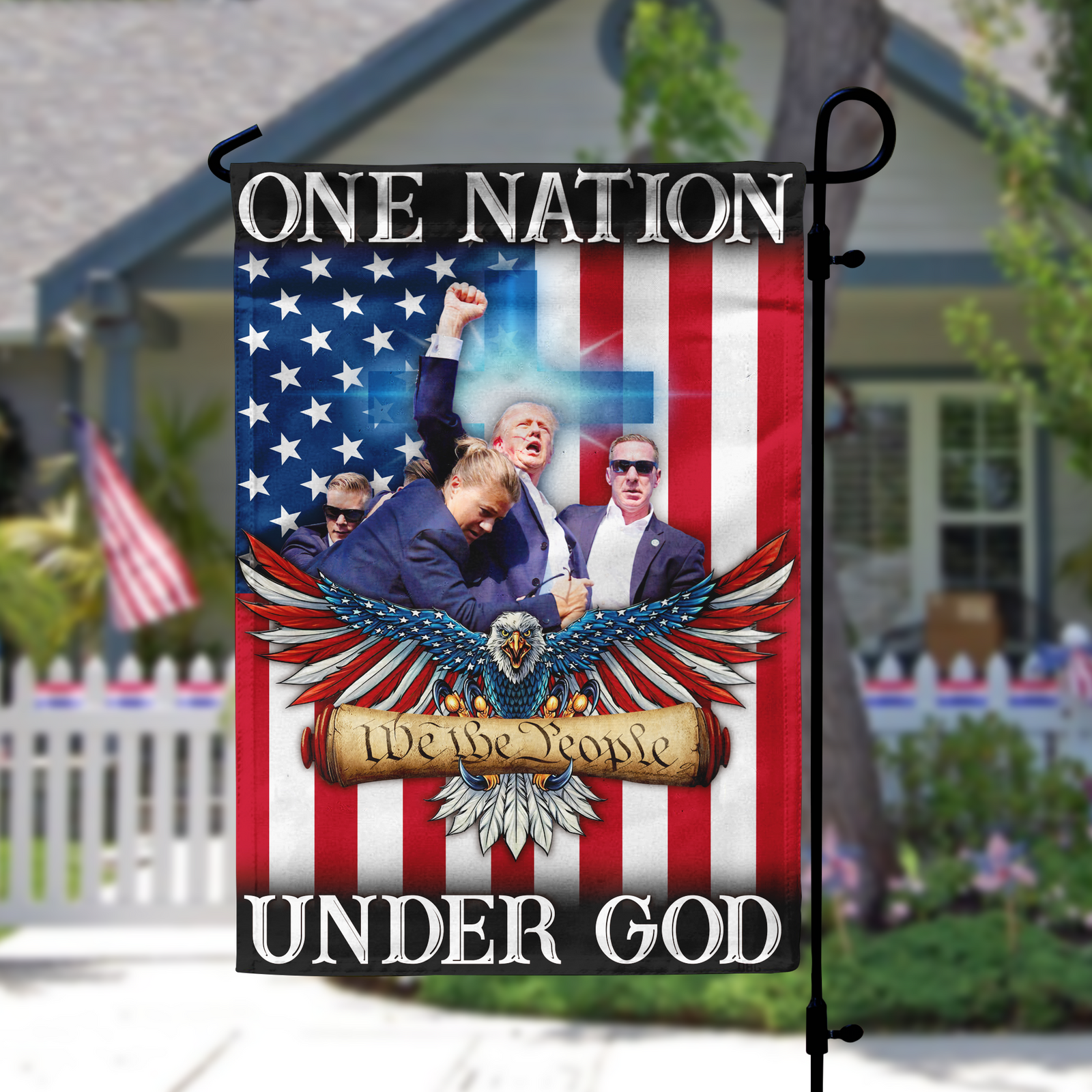 One Nation Under God, Fight Fight, US Election Garden Flag - GF116UP