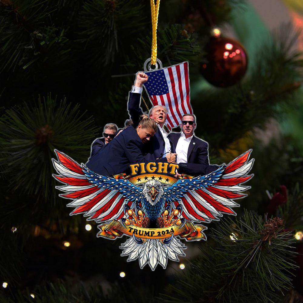 Trump Fight MAGA 2024 Acrylic Ornament - ORN90UP