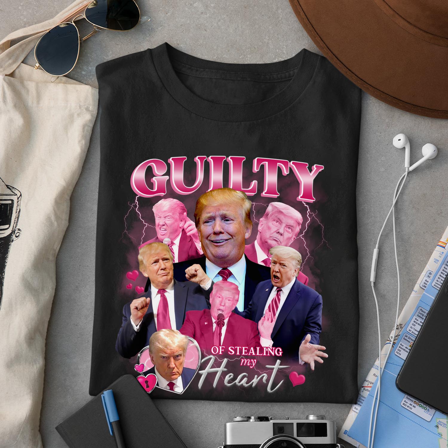 Guilty Of Stealing My Hear T-Shirt, Vintage Bootleg Mugshot Retro Shirt - GB40