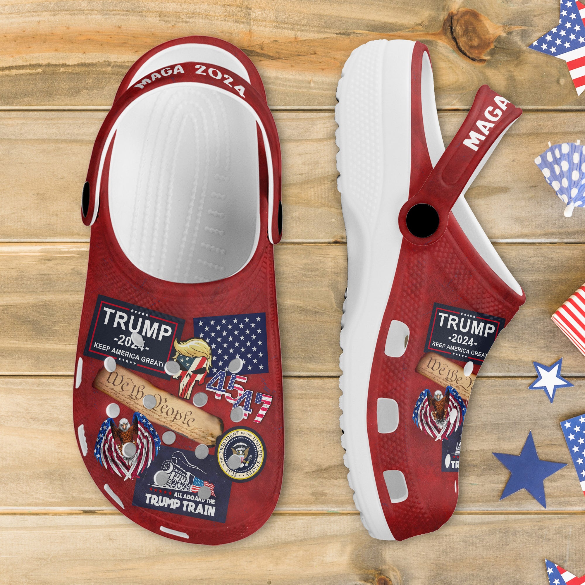 Trump MAGA 2024, We The People Unisex Clogs - GB-CL01