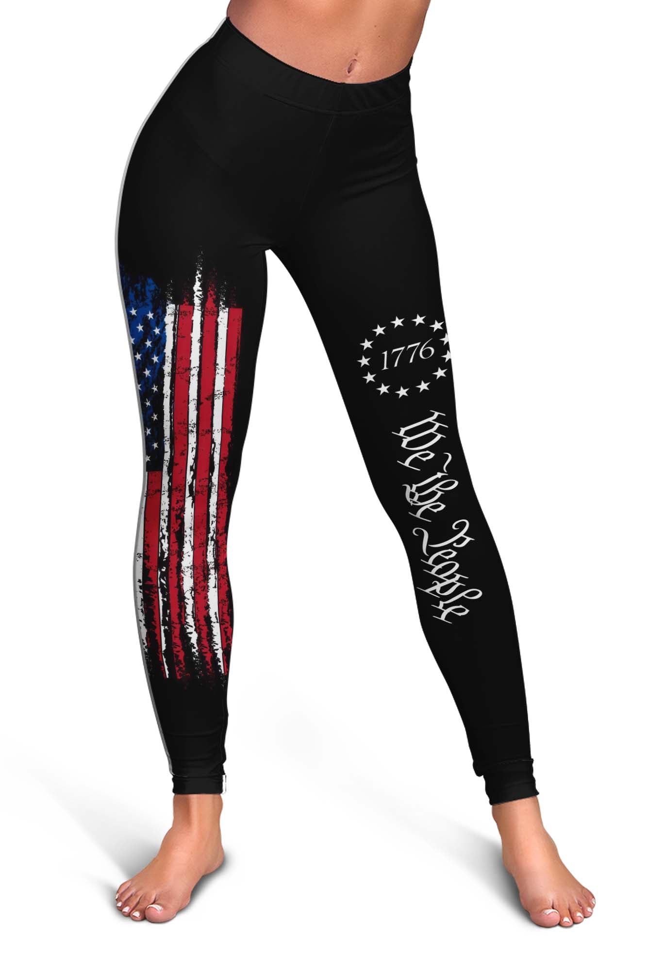 American Flag Print Skinny Leggings - LG02UP