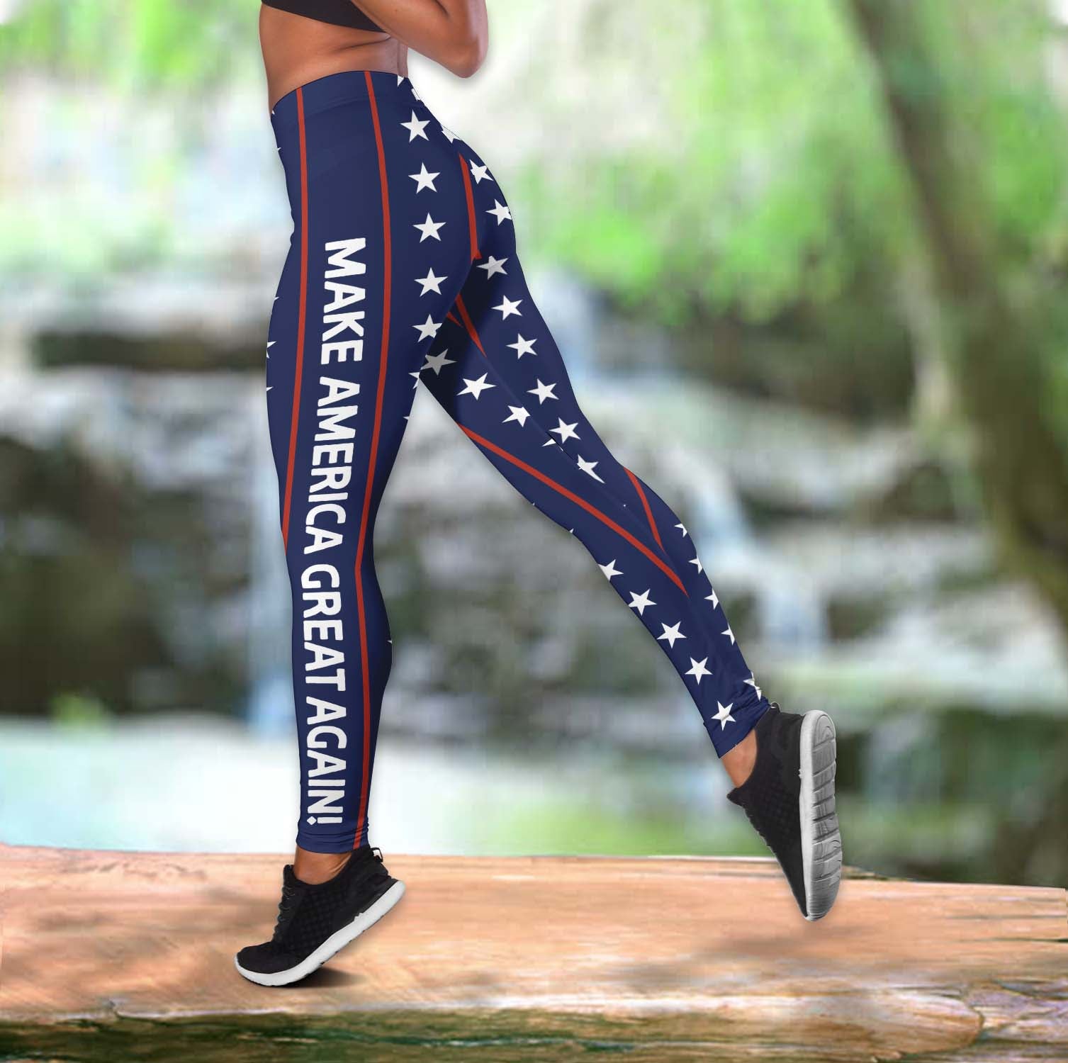 Red, White And Blue MAGA Leggings - GB-LG02