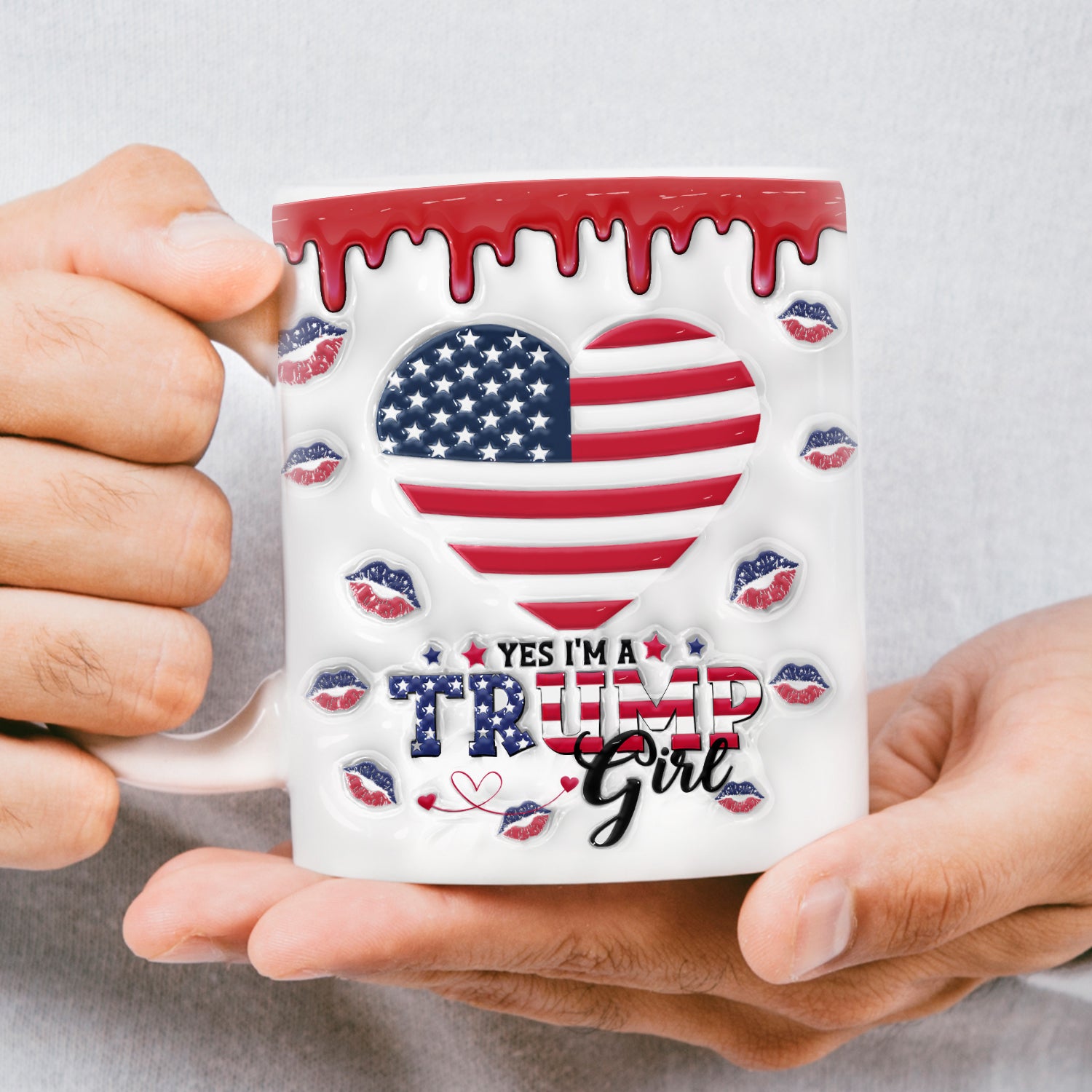 Yes, I'm A Trump Girl 3D Inflated Effect Printed Mug - M27UP