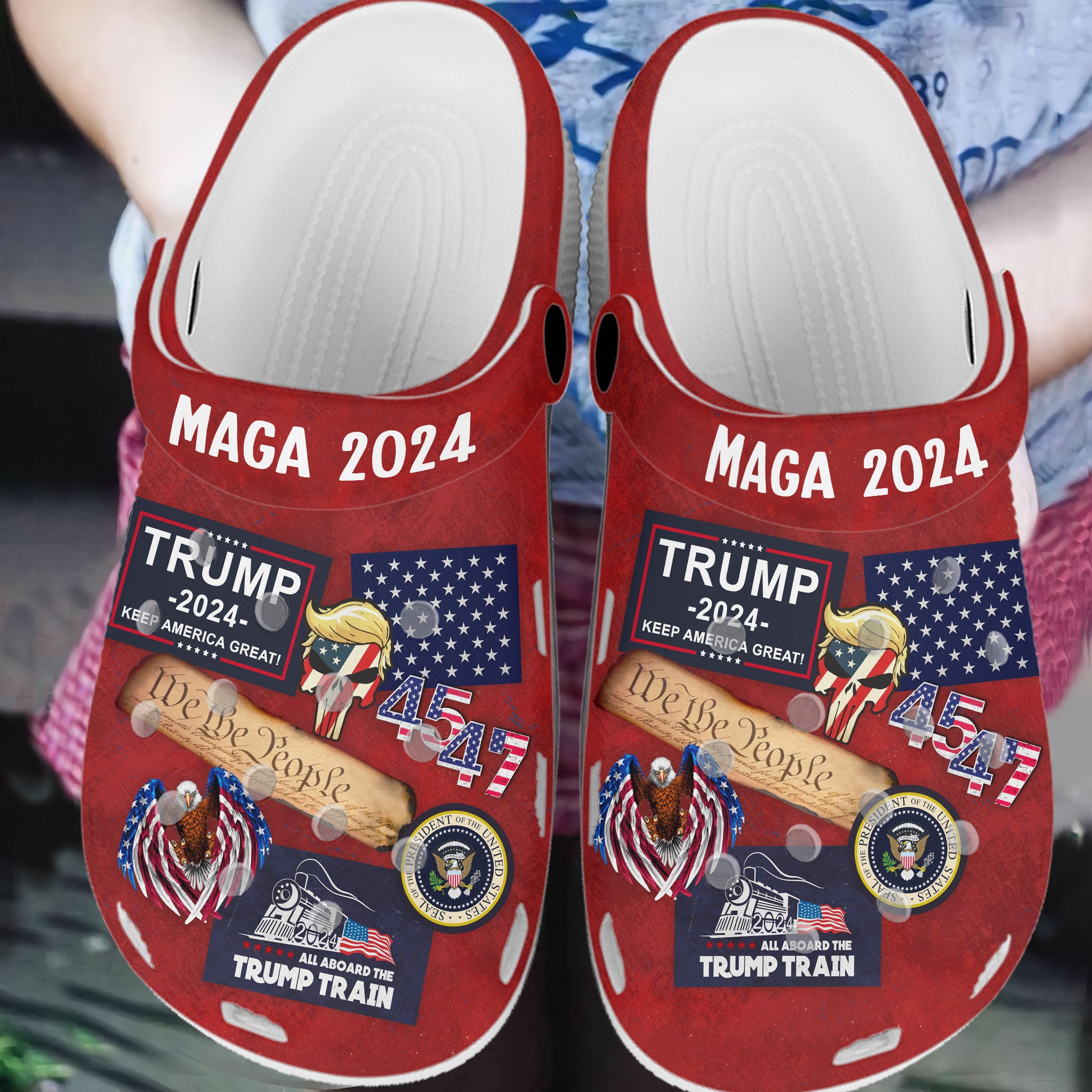 Trump MAGA 2024, We The People Unisex Clogs - GB-CL01