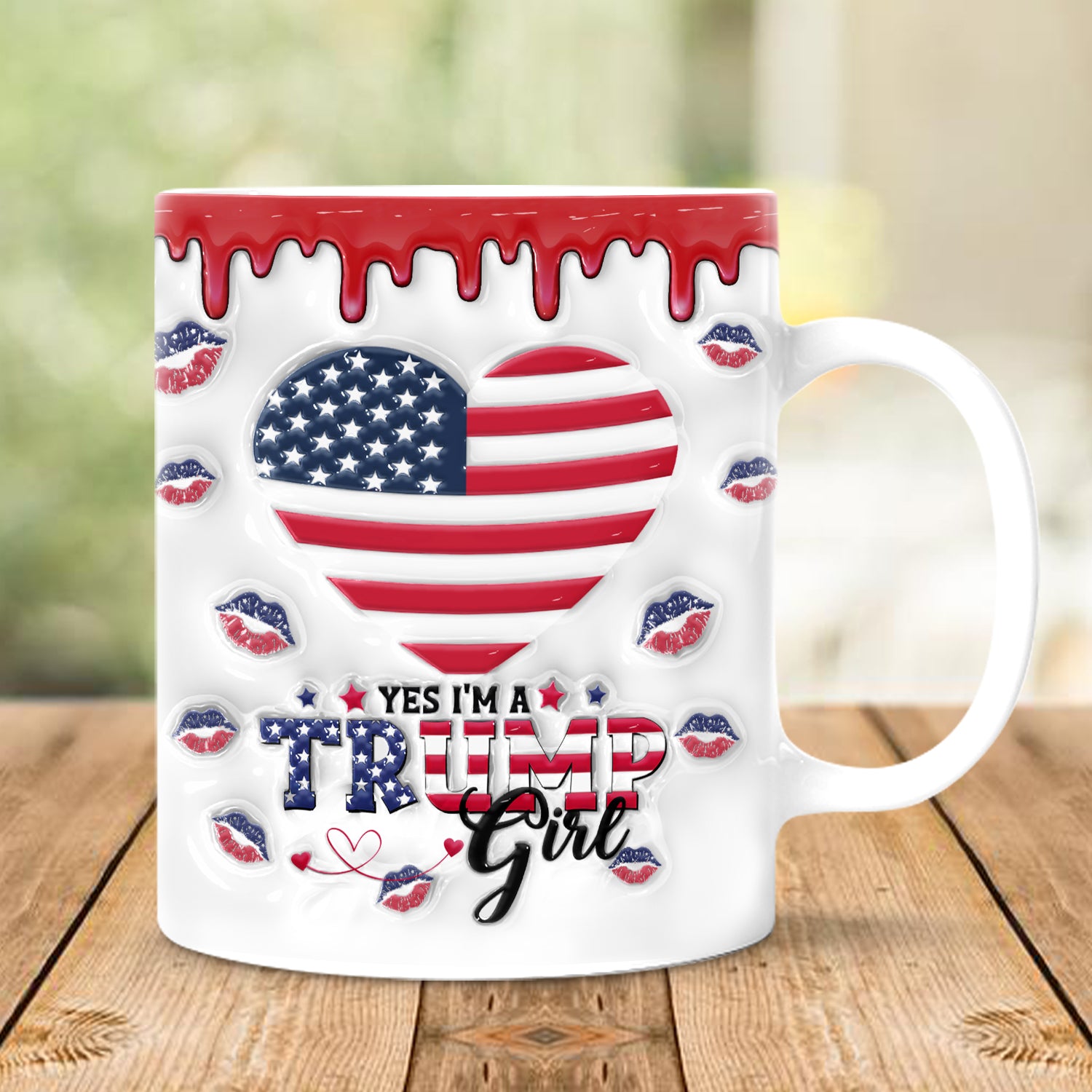 Yes, I'm A Trump Girl 3D Inflated Effect Printed Mug - M27UP