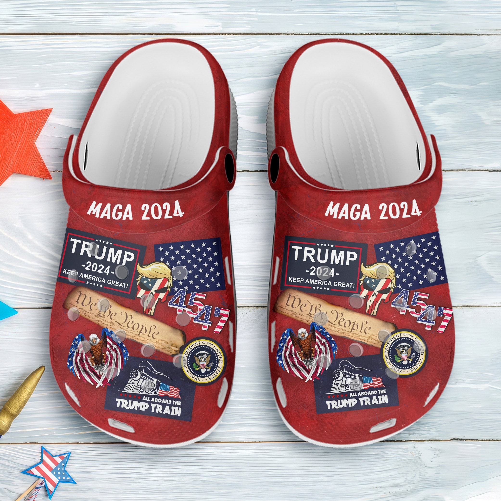 Trump MAGA 2024, We The People Unisex Clogs - GB-CL01