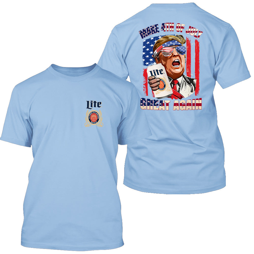 Make 4th of July Great Again, 2024 Trump Miler Lite Shirt - GB78