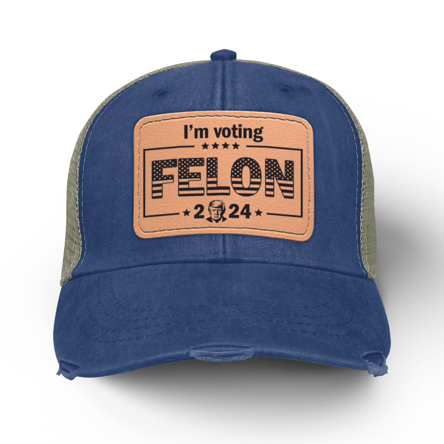 I'm Voting Felon, Trump 2024, MAGA Distressed Hat - GB-H01