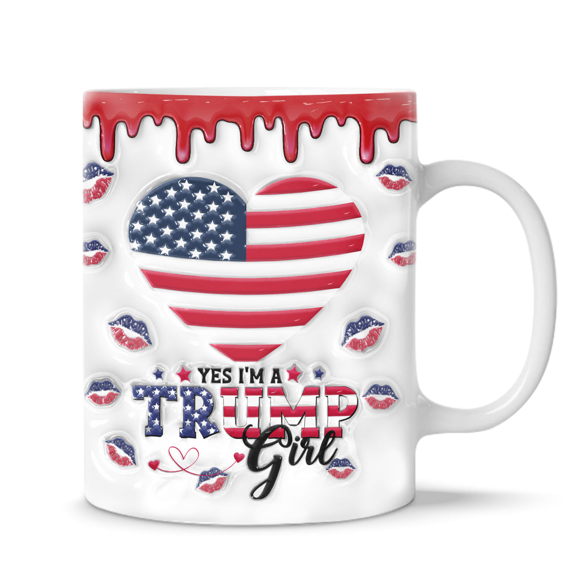 Yes, I&#39;m A Trump Girl 3D Inflated Effect Printed Mug - M27UP