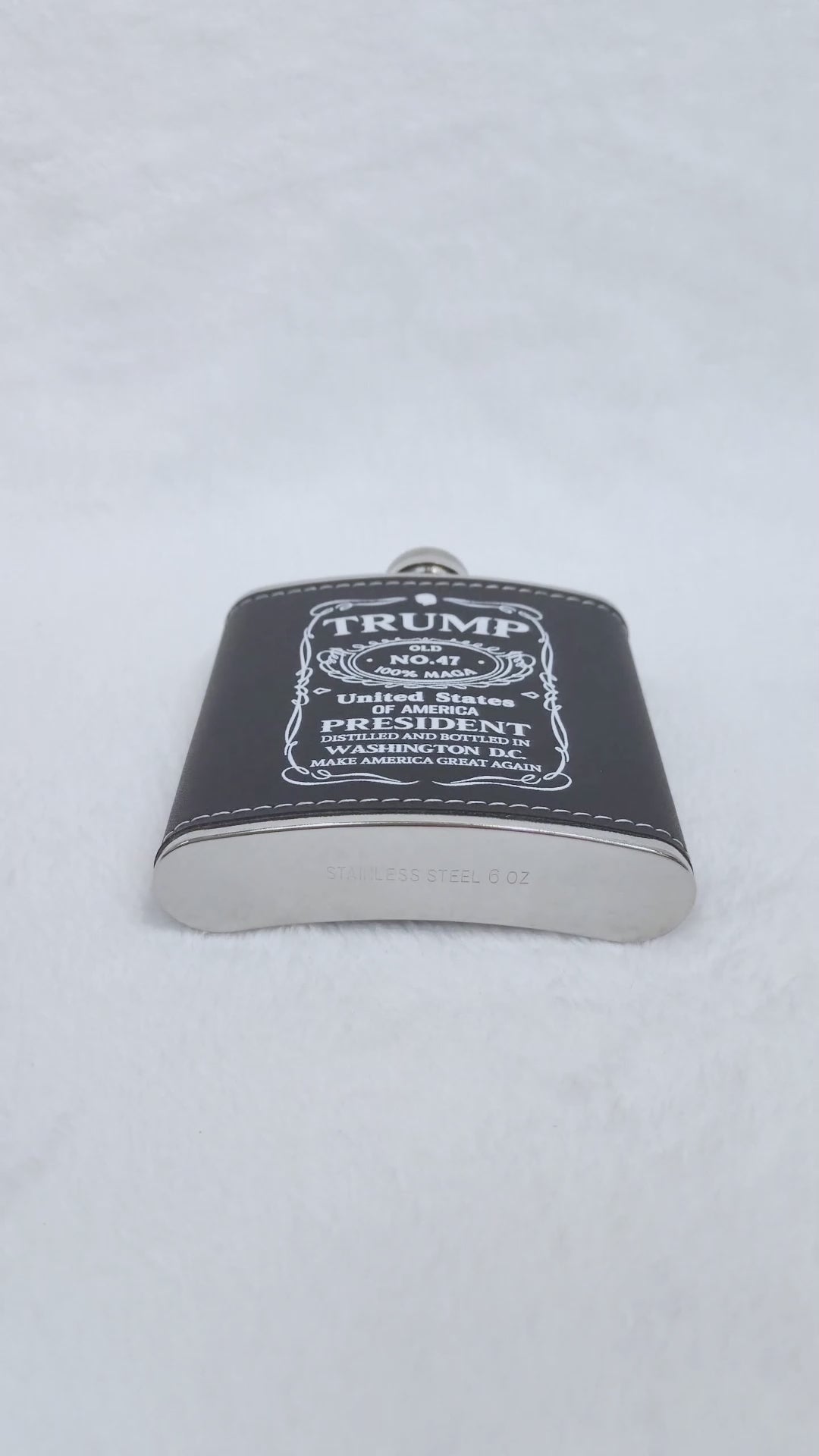 Trump 2024 Maga Whiskey Leather Hip Flask - GB-FL01