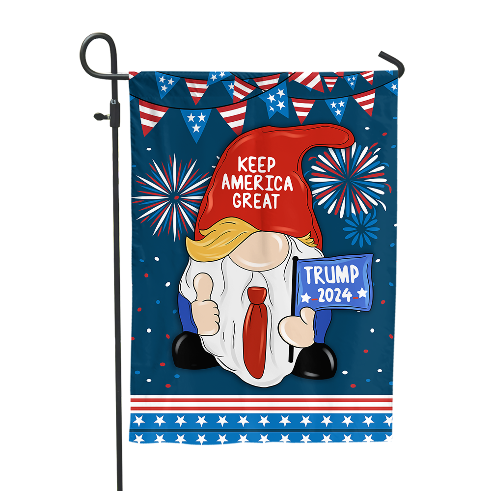 Happy Independence Day Gnome Style, Garden Flag, 4th Of July Home Decor - GB-GF01
